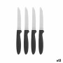 Knife Set Black Silver Stainless steel Plastic 19,5 cm (12 Units)