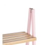 Bathroom Shelves Pink Natural Bamboo Pine 40 x 109,3 x 30 cm