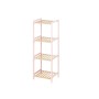 Etagère de salle de bains 35 x 30 x 100 cm Rose Naturel Bambou Bois de pin