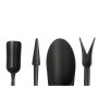 Set d'outils Jardin Anthracite polypropylène 24 Unités