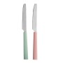 Knife Set Green Pink Silver Stainless steel Plastic (12 Units)