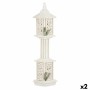 Lampadaire Blanc Bois Plastique 19 x 80 x 19 cm (2 Unités)