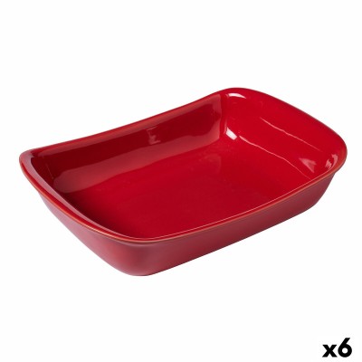 Plat de Four Pyrex Supreme Rouge Céramique Rectangulaire 30,2 x 20 x 7,4 cm (6 Unités)