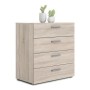 Chest of drawers Tvilum Tyhja Brown Metal Oak 70 x 40 x 75 cm