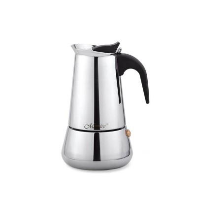 Cafetière Italienne Feel Maestro MR-1660-4 Noir Argenté Acier inoxydable 18/10 200 ml 4 Tasses