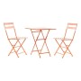 Ensemble Table + 2 Chaises DKD Home Decor MB-177412 Corail 60 x 60 x 75 cm (3 pcs)