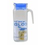 Jug Borgonovo Igloo Transparent Glass Blue 1,2 L (6 Units)