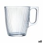 Tasse Luminarc Stripy Petit-déjeuner Transparent verre (250 ml) (6 Unités)