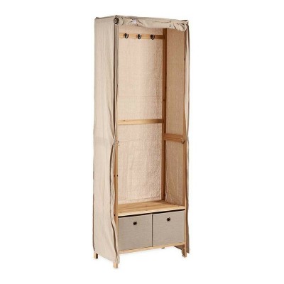 Porte-manteau Beige Bois Tissu (31,5 x 58 x 168 cm)