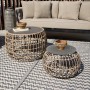 Side table Ariki 50 x 50 x 34 cm synthetic rattan Steel