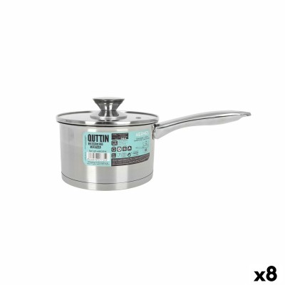 Casserole avec couvercle Quttin Hermes 1,8 L Acier (8 Unités)