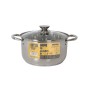 Casserole avec couvercle en verre Quttin New neron Acier 10 L (4 Unités)