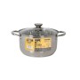 Casserole avec couvercle en verre Quttin New neron Acier 8 L (4 Unités)