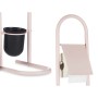 Toilet Paper Holder with Brush Stand 16 x 28,5 x 80,8 cm Pink Metal Plastic Bamboo (4 Units)