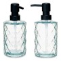 Soap Dispenser Diamond Crystal Transparent Plastic 410 ml (12 Units)