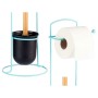 Porte-rouleaux pour Papier Toilette Bleu Métal Bambou 17 x 57 x 16,5 cm (6 Unités)