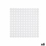 Tapis de Douche Antidérapant Blanc PVC 68 x 36 x 1 cm (6 Unités)