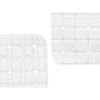 Non-slip Shower Mat Frames White PVC 67,7 x 38,5 x 0,7 cm (6 Units)