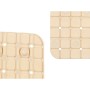 Non-slip Shower Mat Frames Beige PVC 67,7 x 38,5 x 0,7 cm (6 Units)