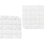 Tapis de Douche Antidérapant Carreaux Blanc PVC 50,3 x 50,3 x 0,7 cm (6 Unités)