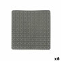 Tapis de Douche Antidérapant Carreaux Gris PVC 50,3 x 50,3 x 0,7 cm (6 Unités)