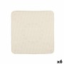 Non-slip Shower Mat Beige PVC 53 x 52,5 x 1 cm (6 Units)