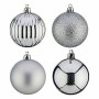 Lot de boules de Noël Argenté Plastique 6 x 7 x 6 cm (6 Unités)