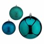 Set of Christmas balls Blue Plastic 10 x 11 x 10 cm (16 Units)