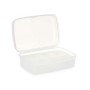 Boîte à compartiments Blanc Transparent Plastique 21,5 x 8,5 x 15 cm (12 Unités)