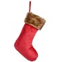 Décorations de Noël Chaussette de Noël Velours Rouge 27 x 3 x 46 cm (24 Unités)