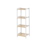 Bathroom Shelves 35 x 30 x 100 cm White Natural Bamboo Pine