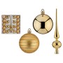 Christmas Decorations Set Golden PVC (4 Units)