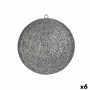 Decorative bauble Grey Metal Plastic (6 Units)