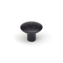 Doorknob Rei e774g Circular Matt Black Metal 2 Units (Ø 35 x 29 mm)