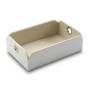 Valet Tray Versa White Polyskin Metal Polyester (13 x 6,5 x 20 cm)