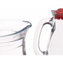 Jug Bistro Red Transparent Glass Plastic 1 L