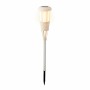 Torche de Jardin Lumineo Solaire Blanc osier 61 x 10 cm