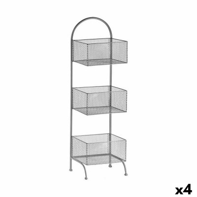 Étagère Argenté Métal 20 x 99 x 32,5 cm (4 Unités)