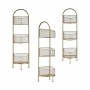 Shelves Golden Metal 21,2 x 97 x 28,5 cm (4 Units)