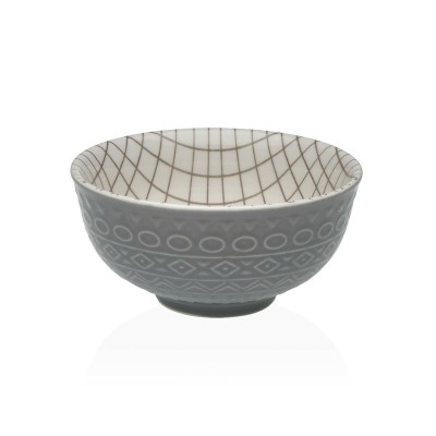 Bol pour Apéritifs Versa Gris Céramique Porcelaine 12,3 x 5,8 x 12,3 cm