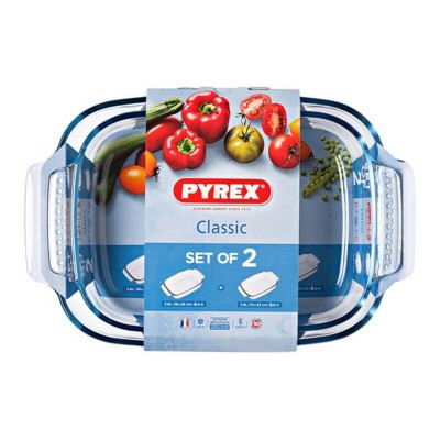 Set of Oven Dishes Pyrex Classic Transparent Glass (2 pcs)