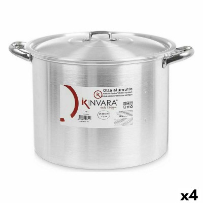 Casserole with Lid Silver Aluminium 38 x 25 x 31 cm (4 Units)