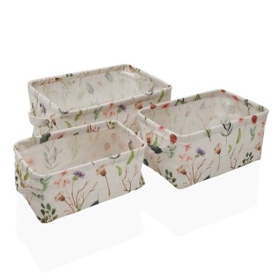 Set de basket Versa Sansa Rectangulaire 28 x 18 x 14 cm Textile