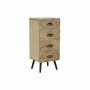 Caisson à Tiroirs DKD Home Decor Noir Naturel Métal Bois MDF Boho 37 x 31,5 x 80 cm