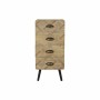 Caisson à Tiroirs DKD Home Decor Noir Naturel Métal Bois MDF Boho 37 x 31,5 x 80 cm