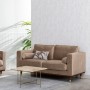 Sofa 172 x 89 x 91 cm Champagne Synthetic Fabric Wood Velvet