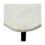 Table d'appoint 55 x 55 x 45 cm Noir Blanc Marbre Fer