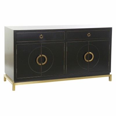 Buffet DKD Home Decor Noir Doré Métal Peuplier 150 x 50 x 80 cm