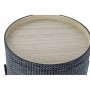 Console DKD Home Decor Noir Argenté Métal Bois MDF 45 x 45 x 39 cm