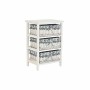 Chest of drawers DKD Home Decor Blue White wicker Paolownia wood 40 x 29 x 59 cm